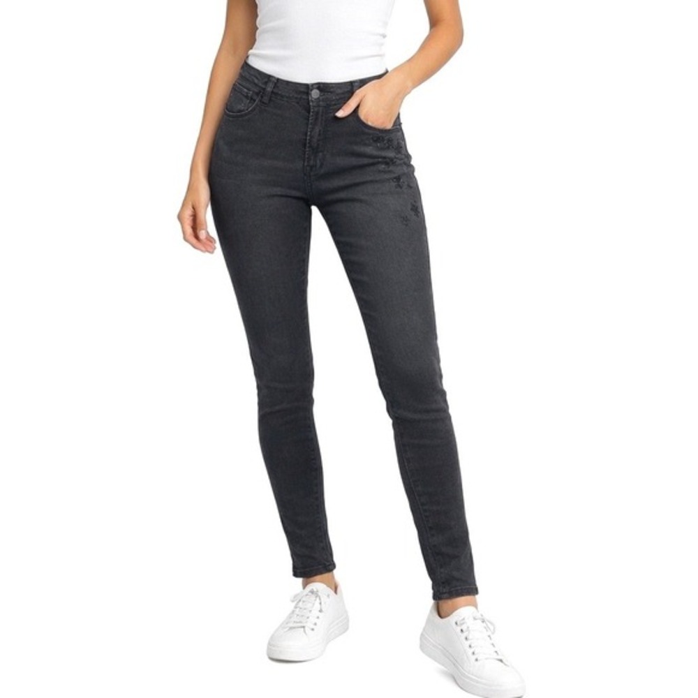 Kensie Jeans Black Sequin Embellished Stars Skinny Jeans 10 Y2K Streetwear 67-29